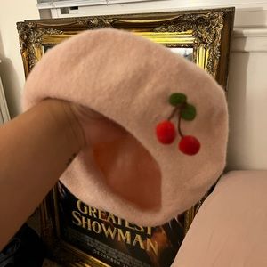 Pink cherry beret